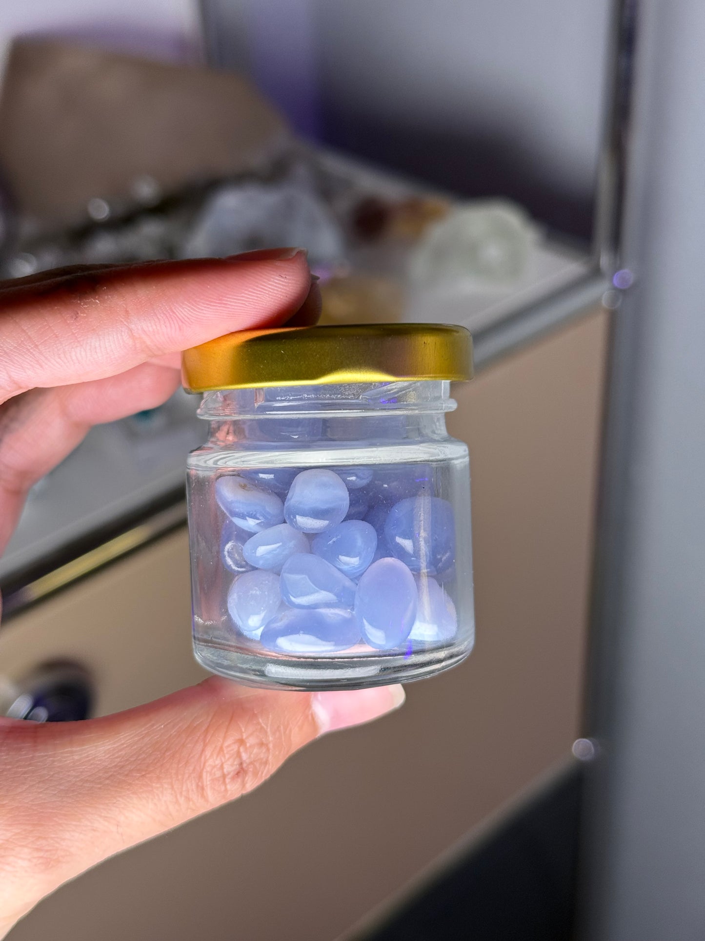 Blue Chalcedony Jar