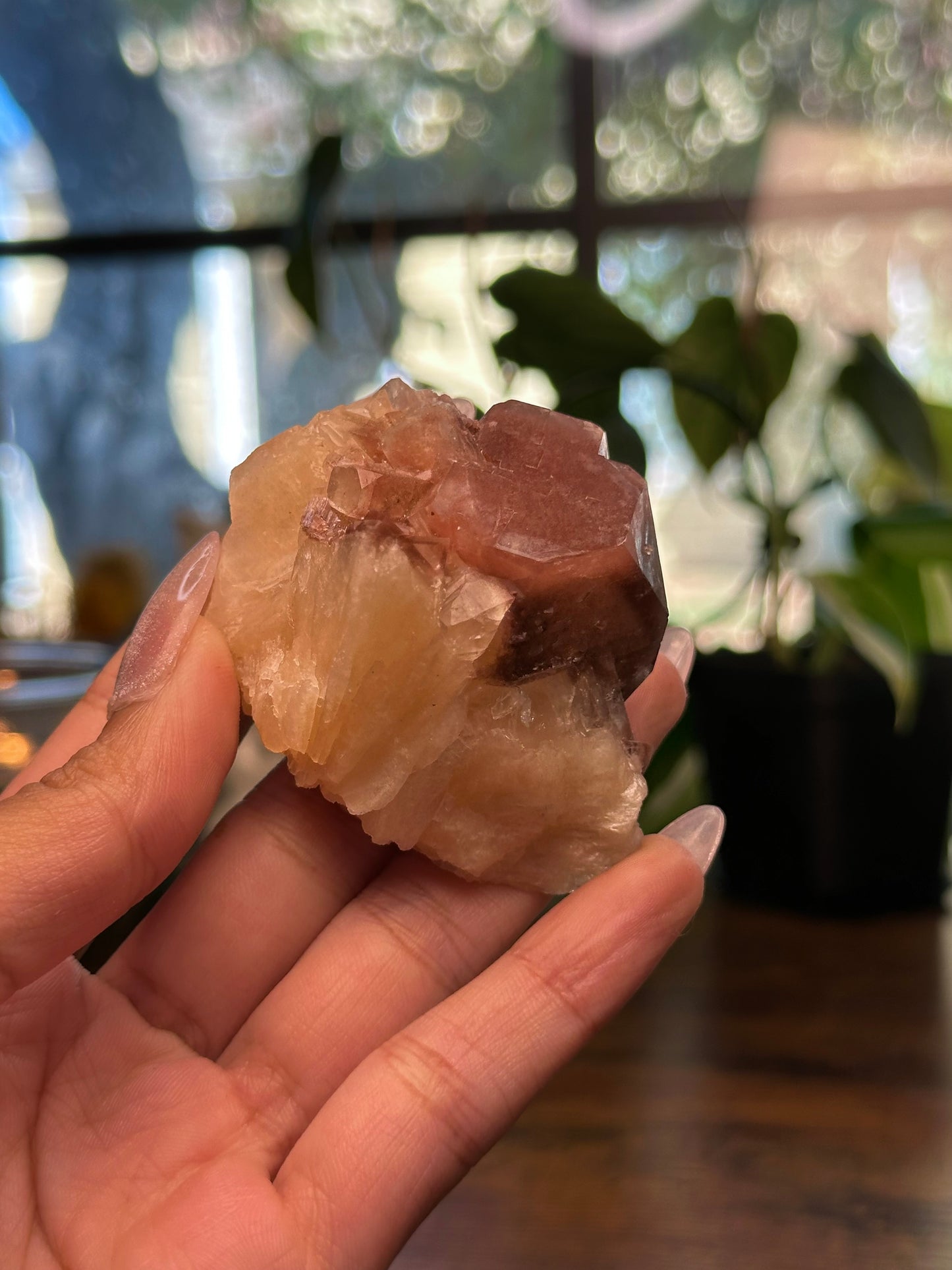 Red and Green Apophyllite with Peach Stilbite 38