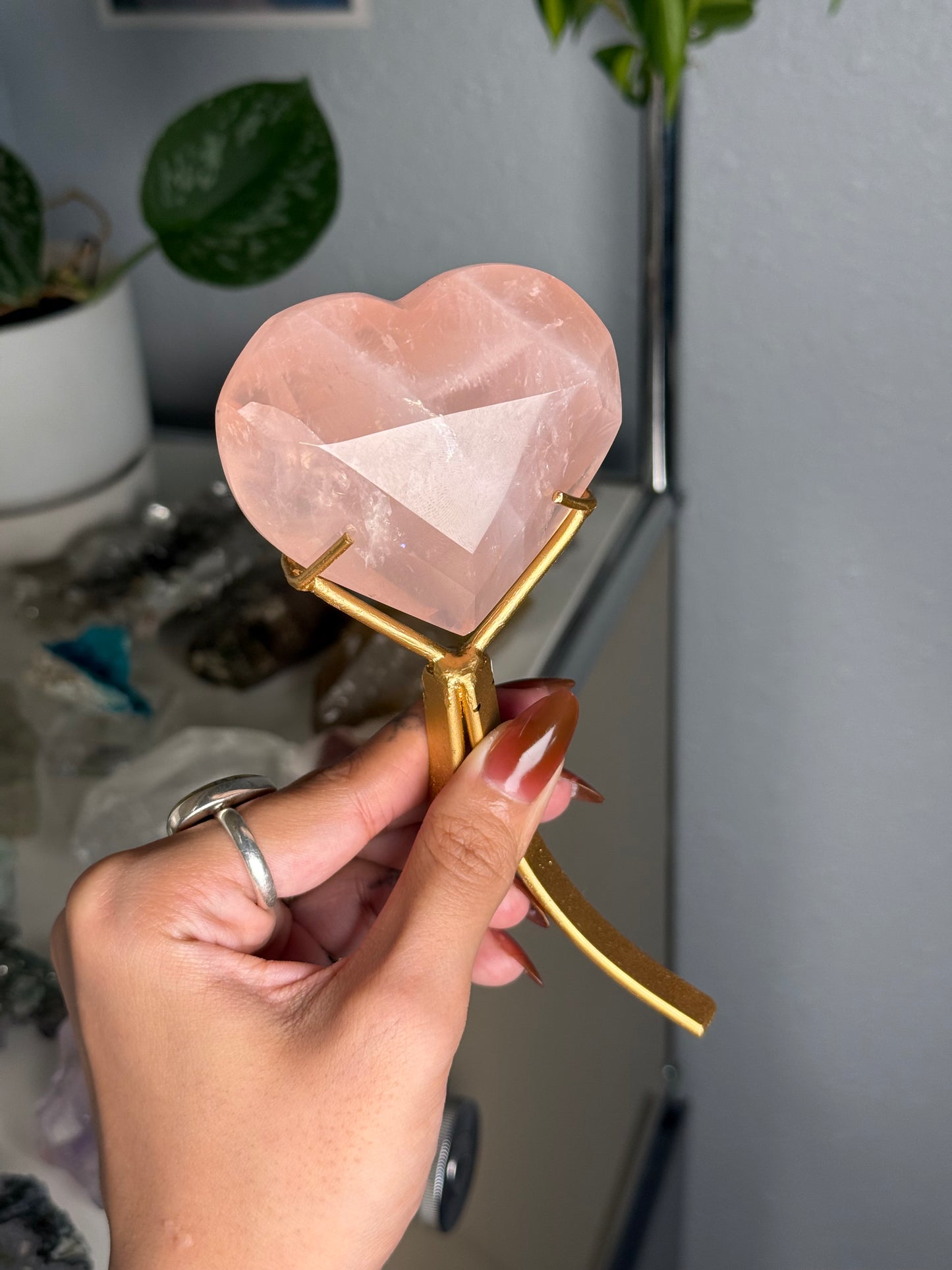 Rose Quartz Heart 110