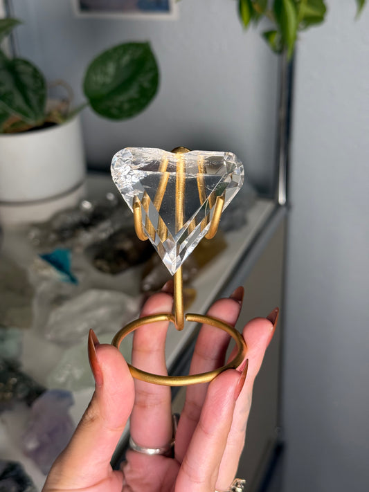 Clear Quartz Heart 34
