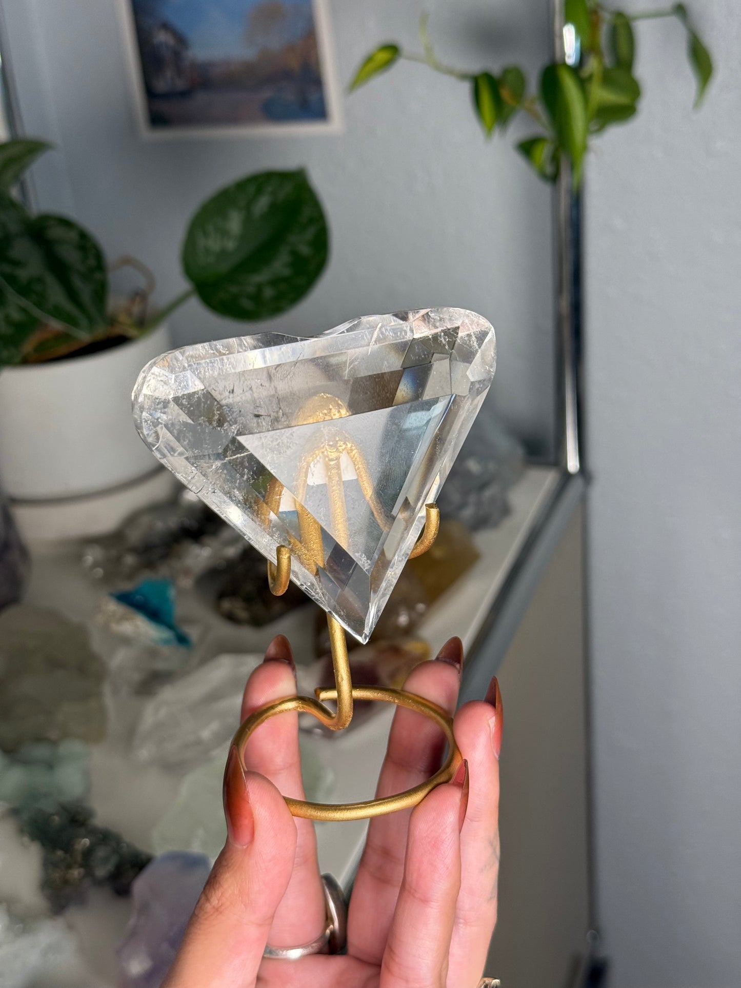 Clear Quartz Heart 90