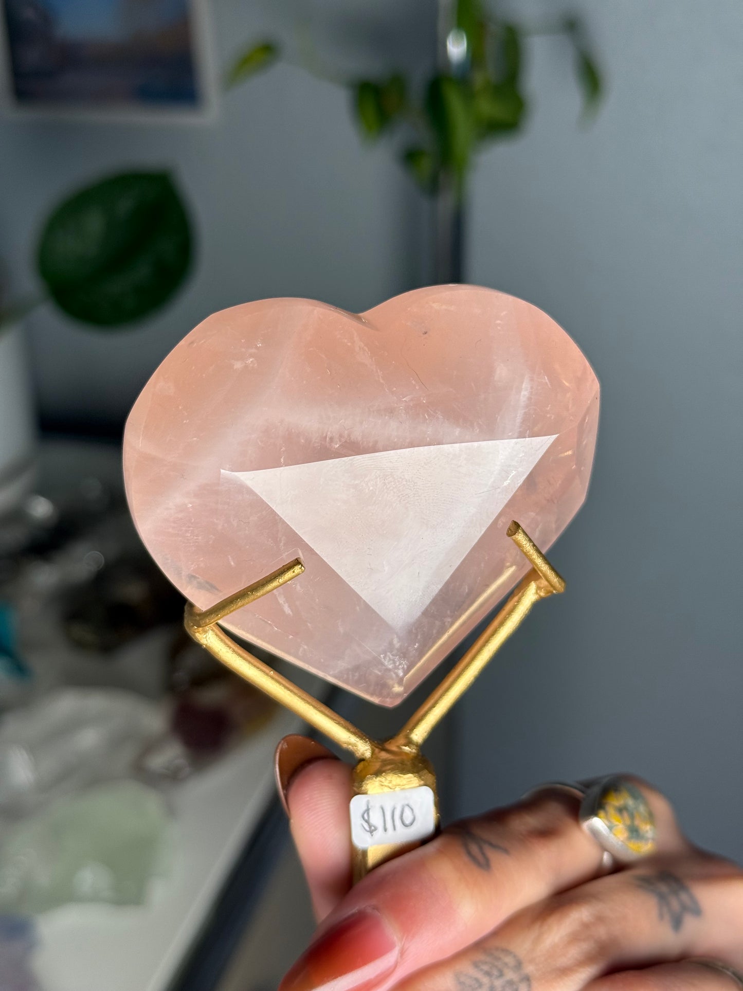 Rose Quartz Heart 110