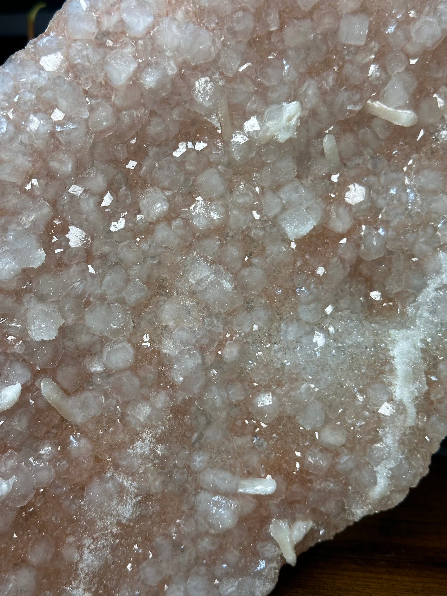 High Quality Pink Apophyllite Crust