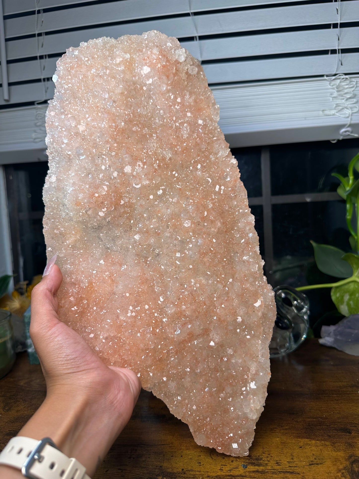 High Quality Pink Apophyllite Crust