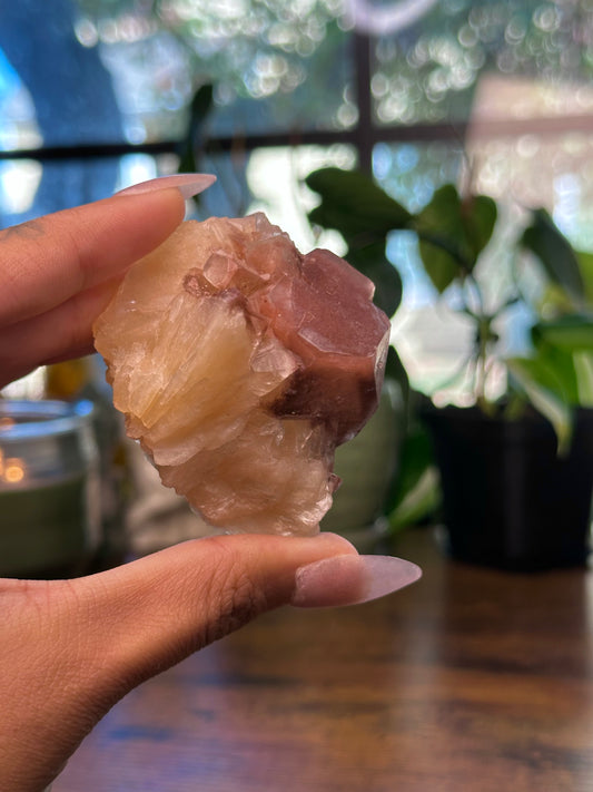 Red and Green Apophyllite with Peach Stilbite 38