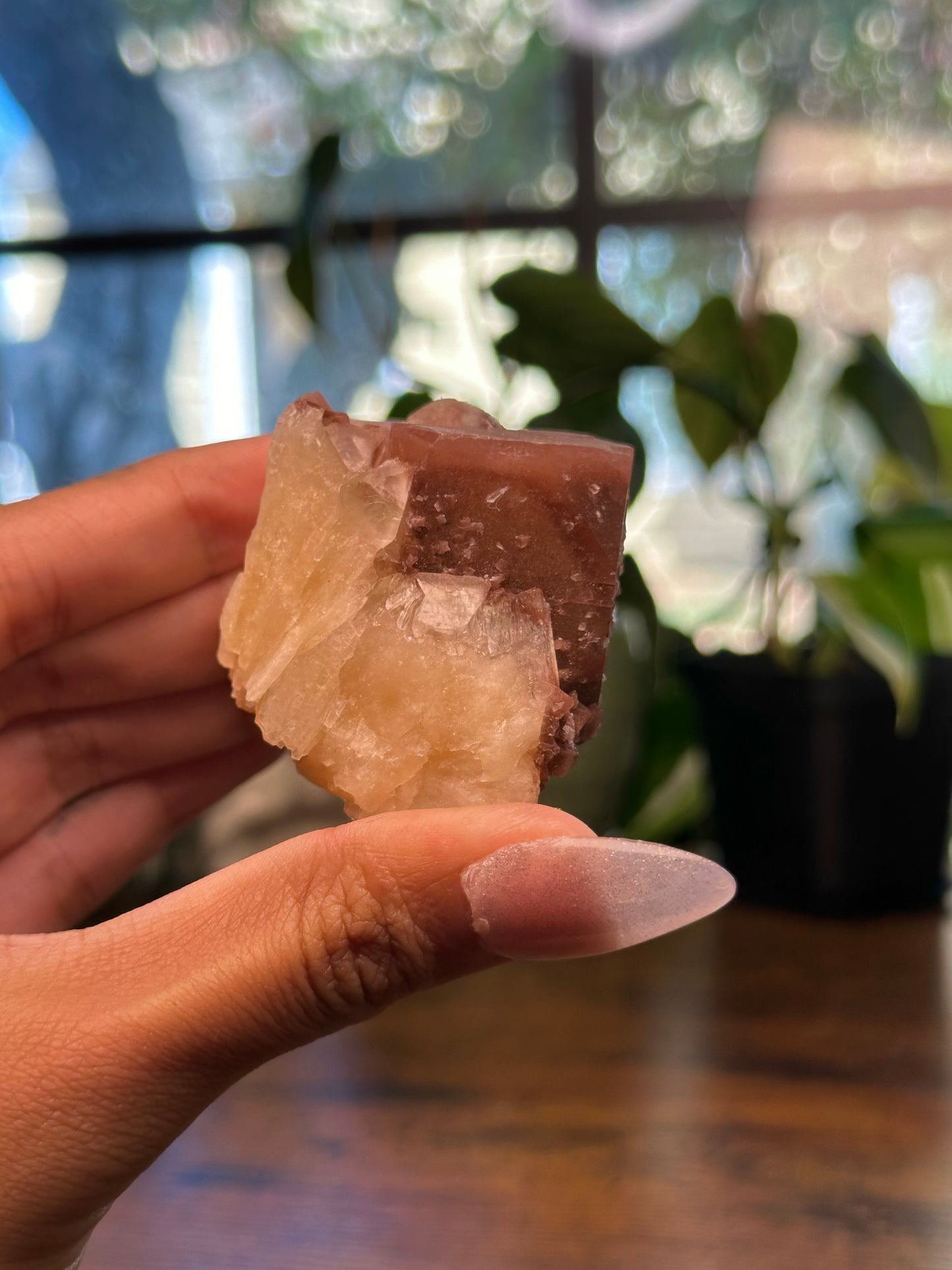 Red and Green Apophyllite with Peach Stilbite 38