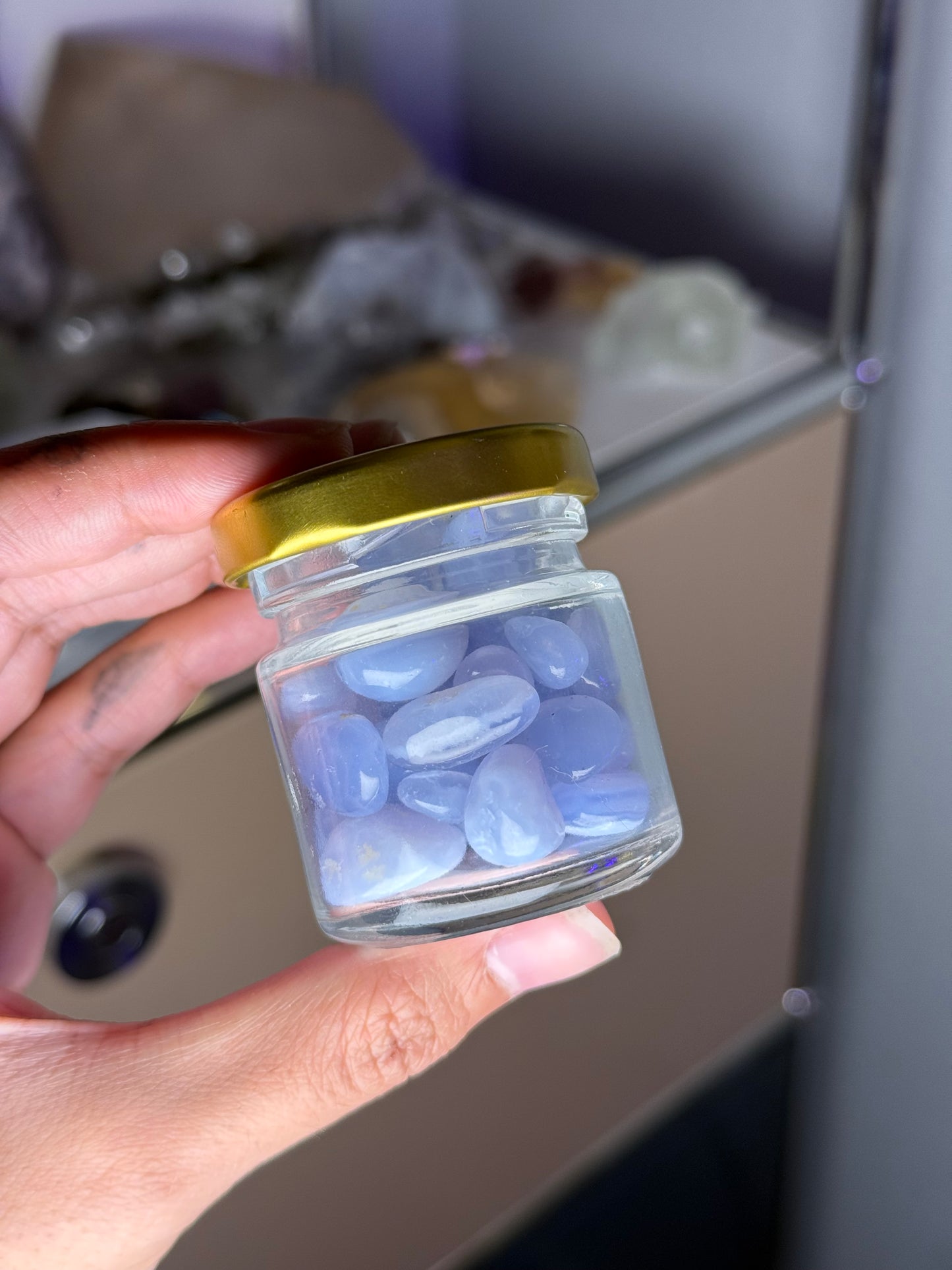 Blue Chalcedony Jar