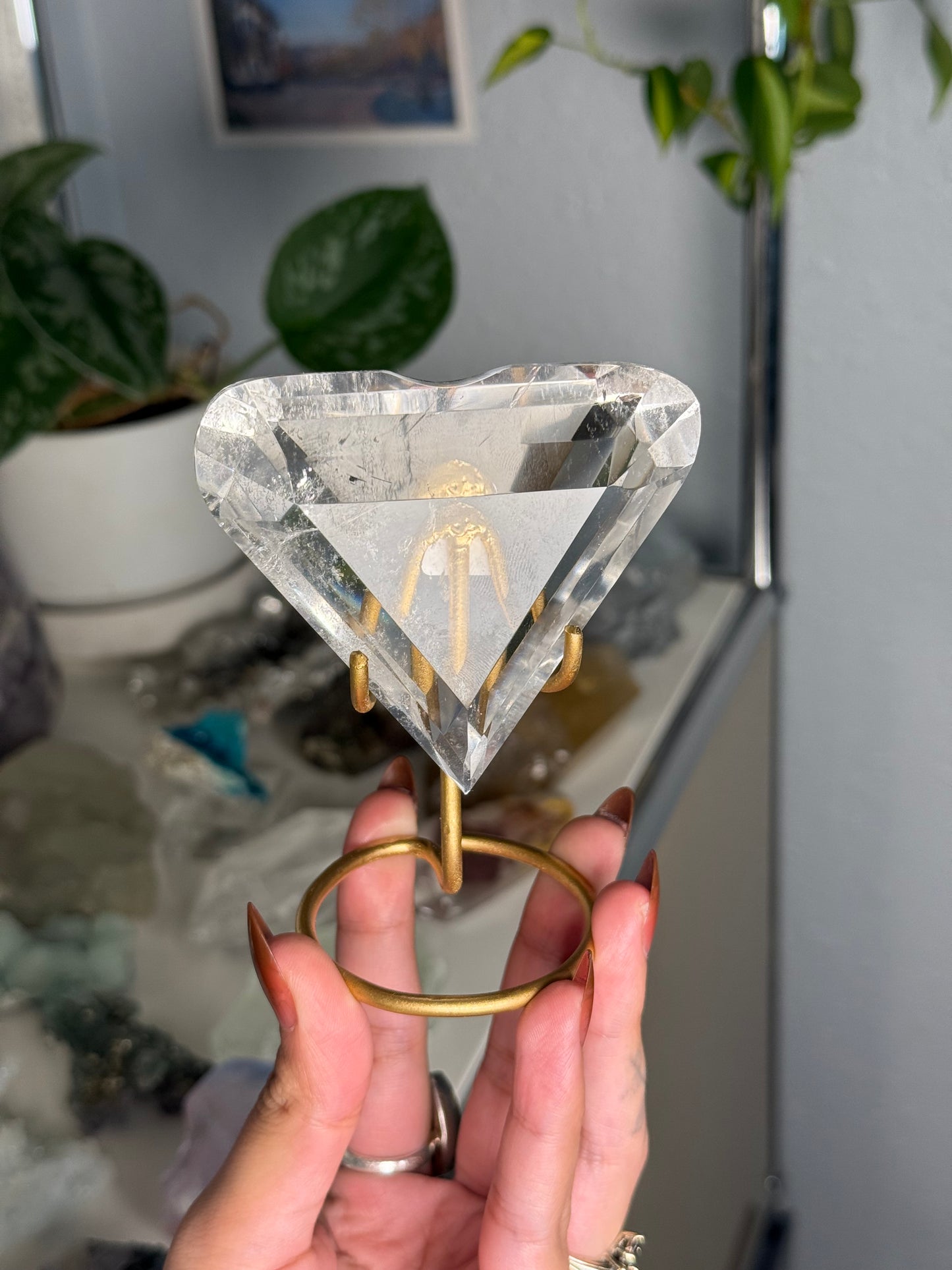 Clear Quartz Heart 90