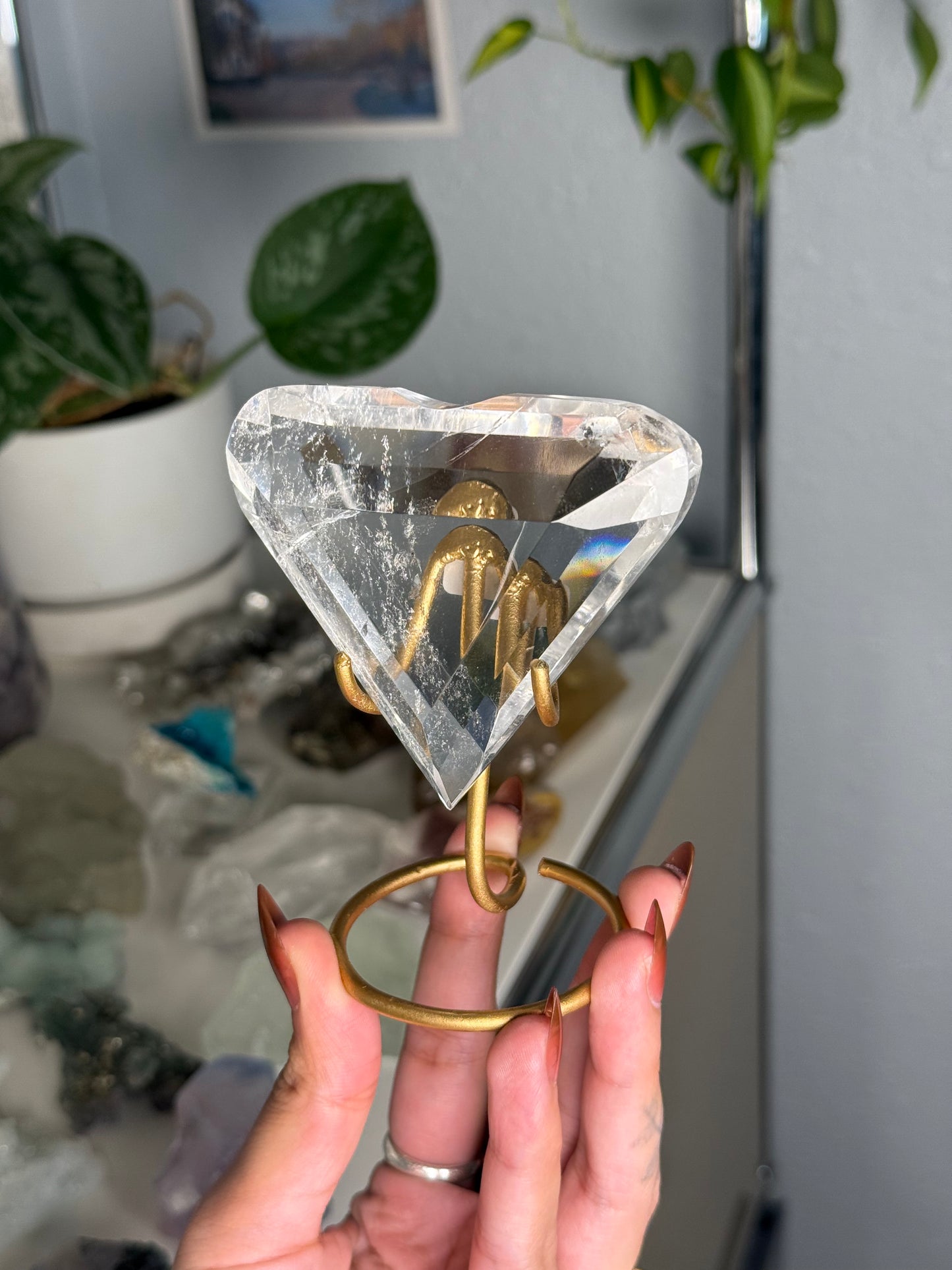 Clear Quartz Heart 90