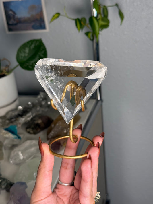 Clear Quartz Heart 90