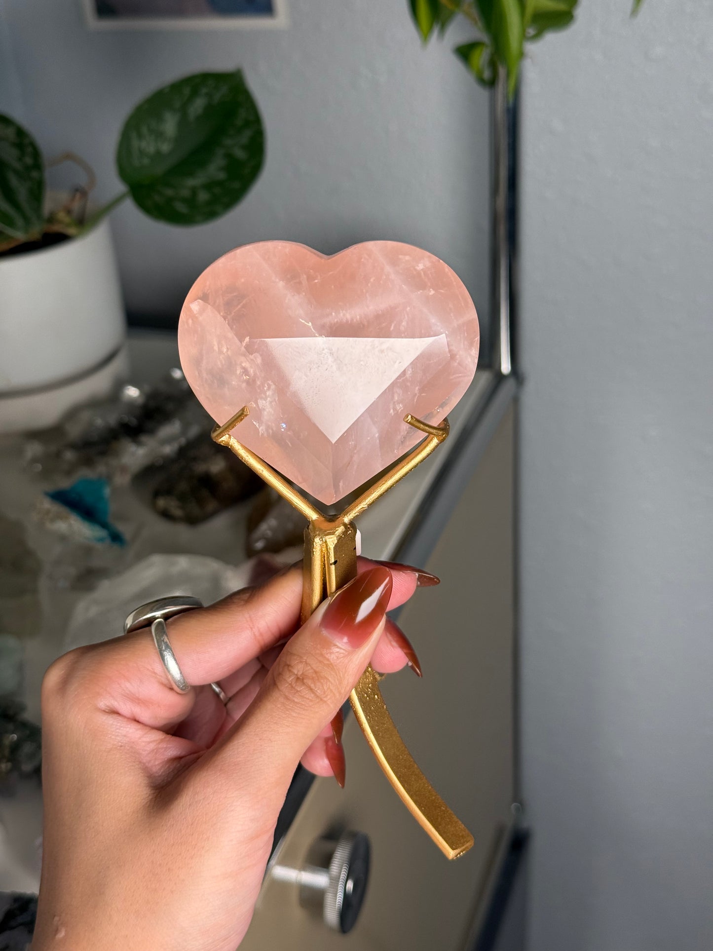 Rose Quartz Heart 110