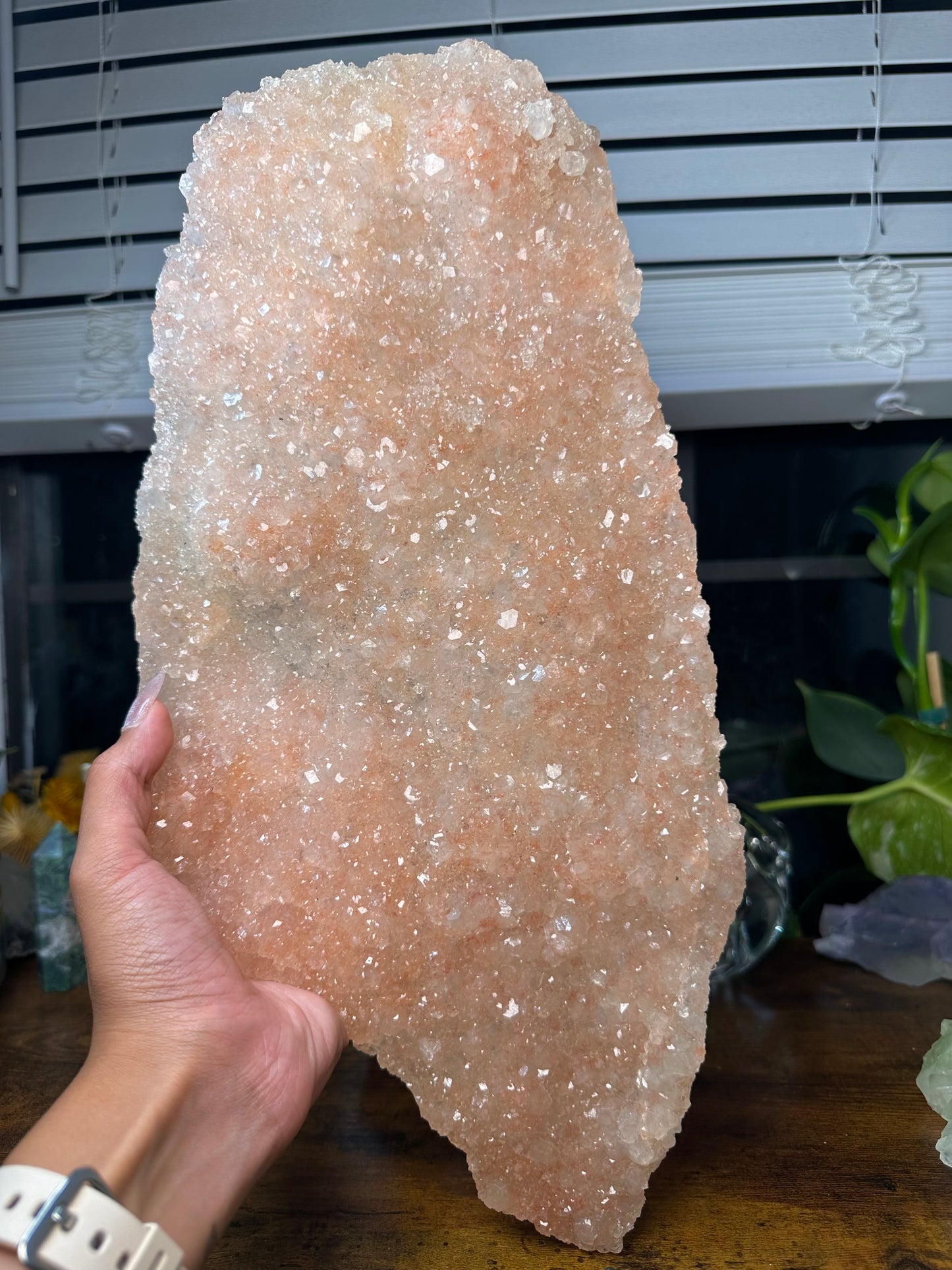 High Quality Pink Apophyllite Crust