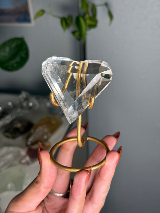Clear Quartz Heart 52