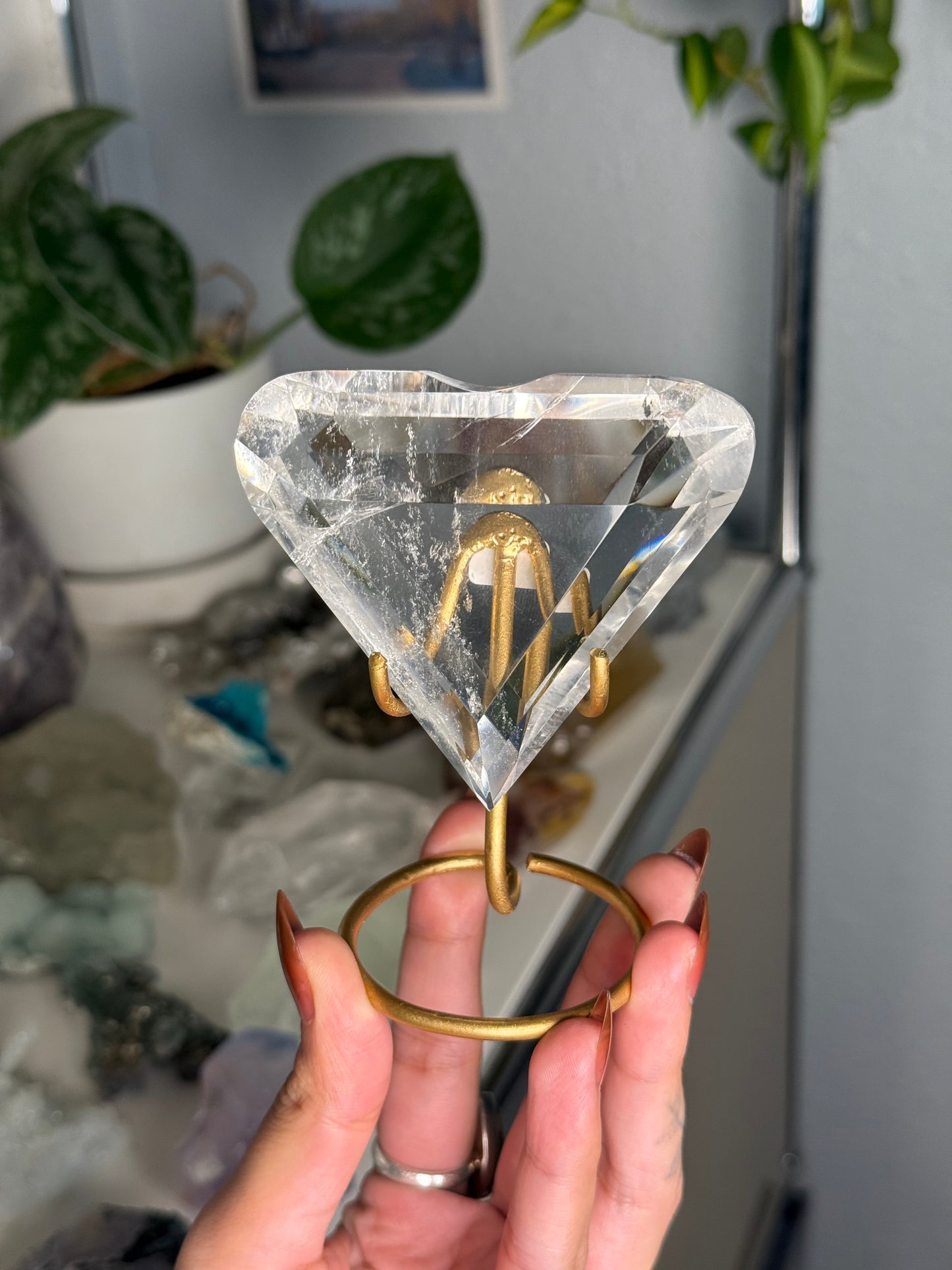 Clear Quartz Heart 90