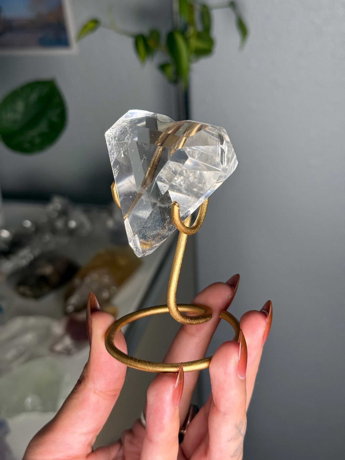 Clear Quartz Heart 52
