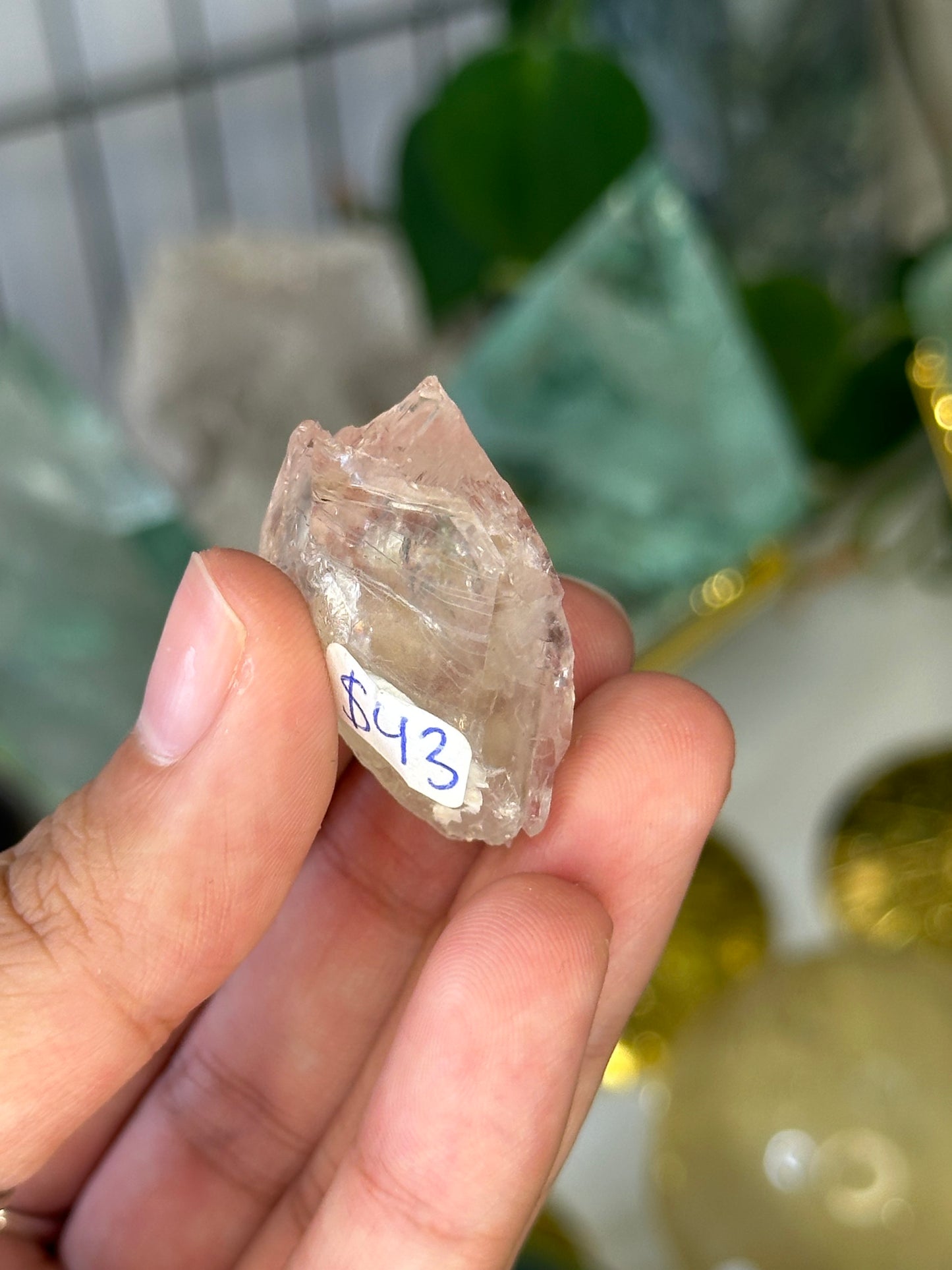 Smoky Elestial Rose Quartz 43