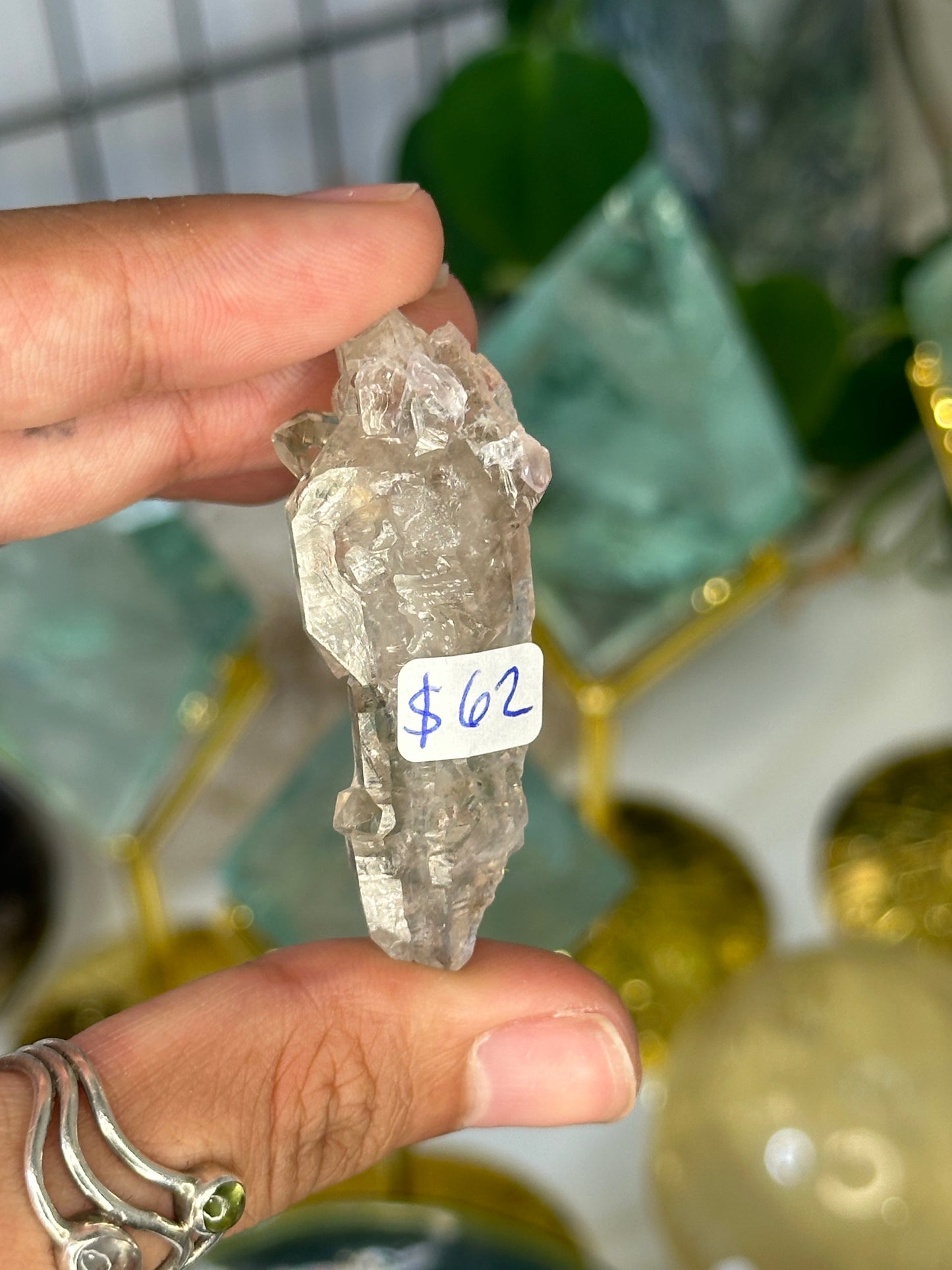 Smoky Elestial Rose Quartz 62