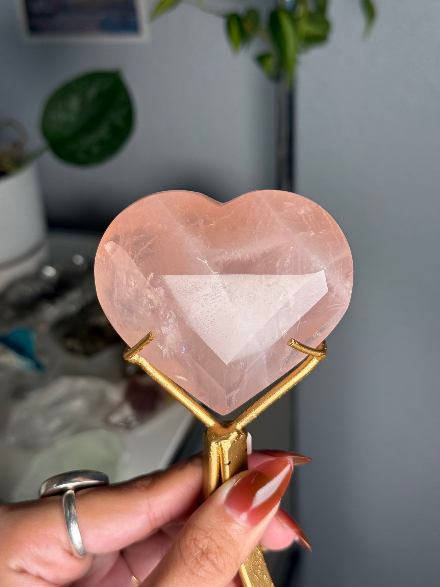 Rose Quartz Heart 110