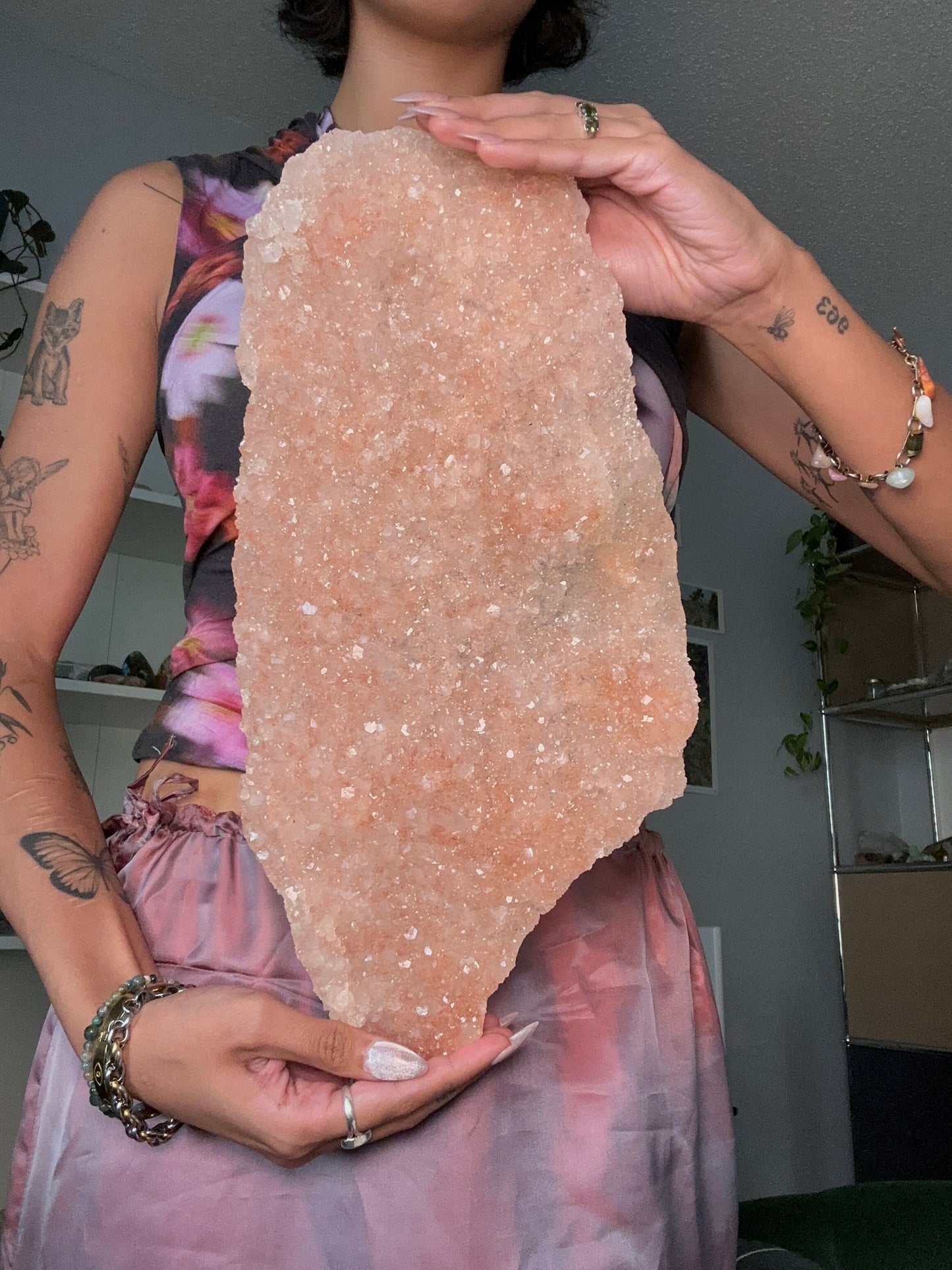 High Quality Pink Apophyllite Crust