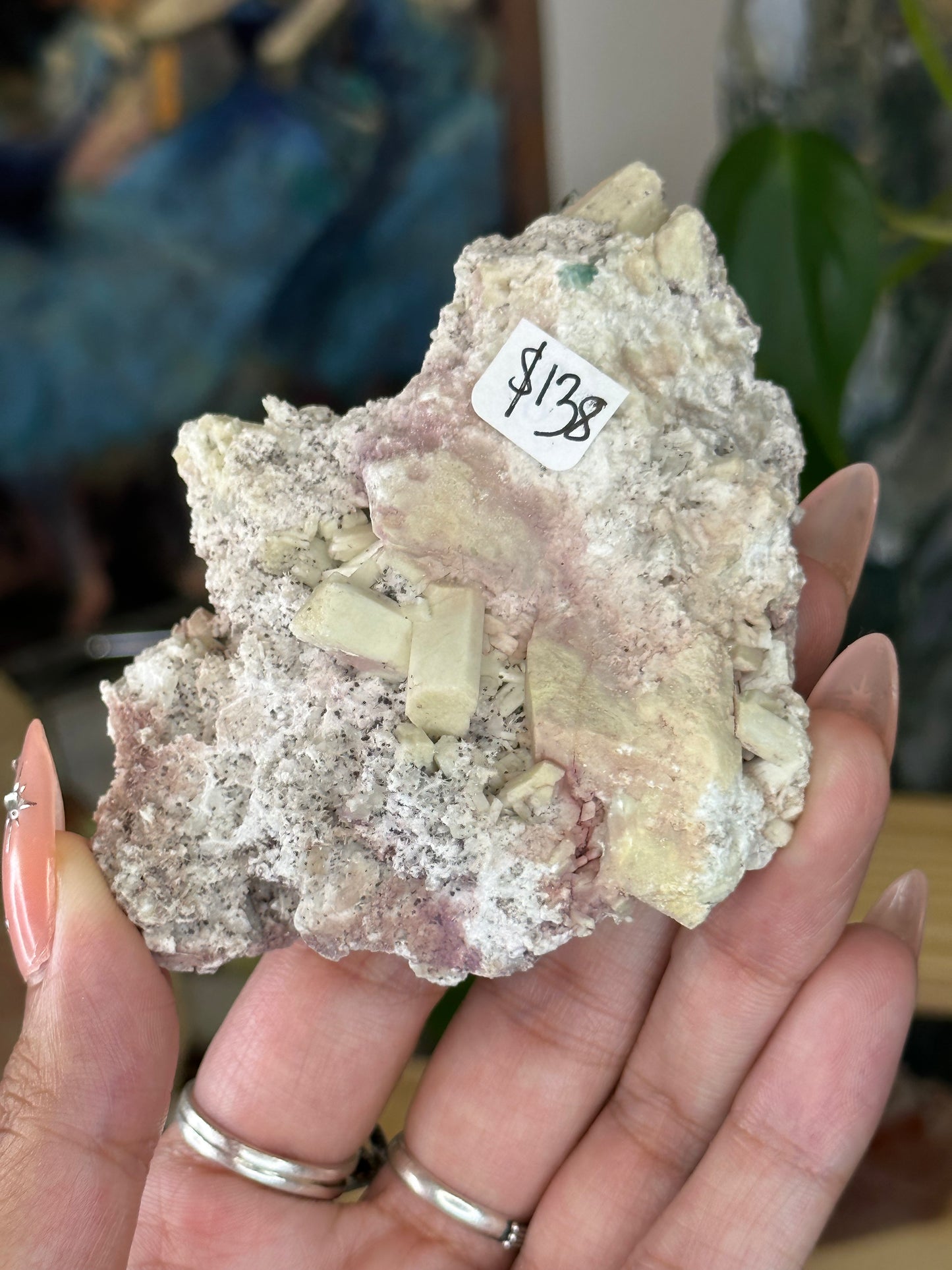 Green Fluorite on Orthoclase