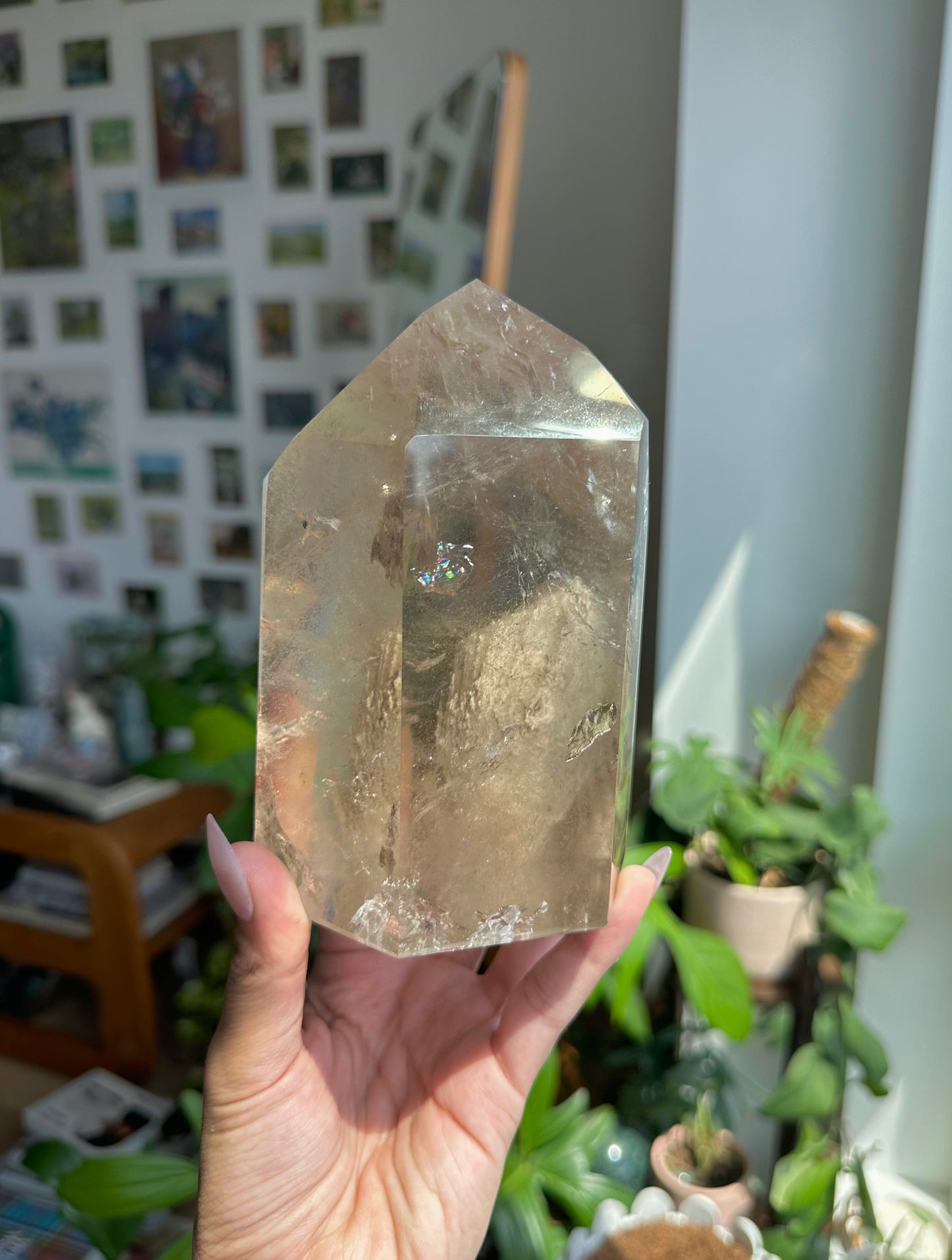 Chunky Smoky Garden Quartz Tower