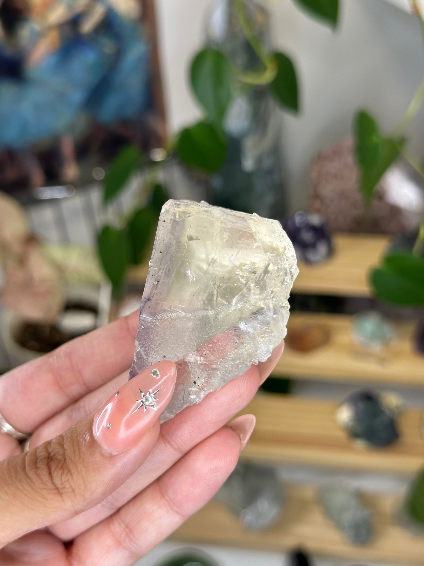 Clear Yellow Fluorite with Slight Purple Zoning 240