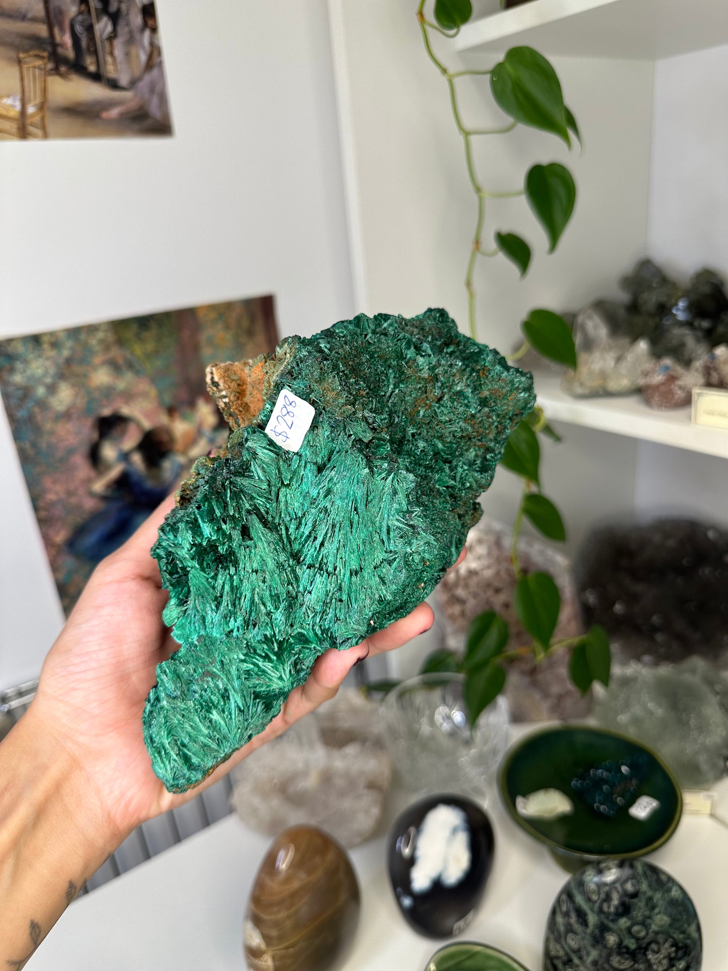 Silky Malachite Statement Piece 288