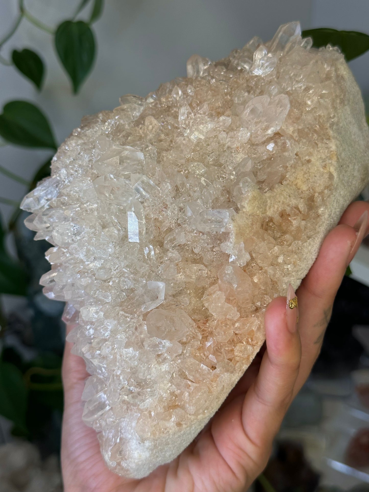 Pink Himalayan Samadhi Quartz Cluster 415b