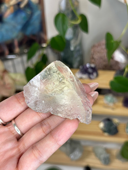 Clear Yellow Fluorite with Slight Purple Zoning 240