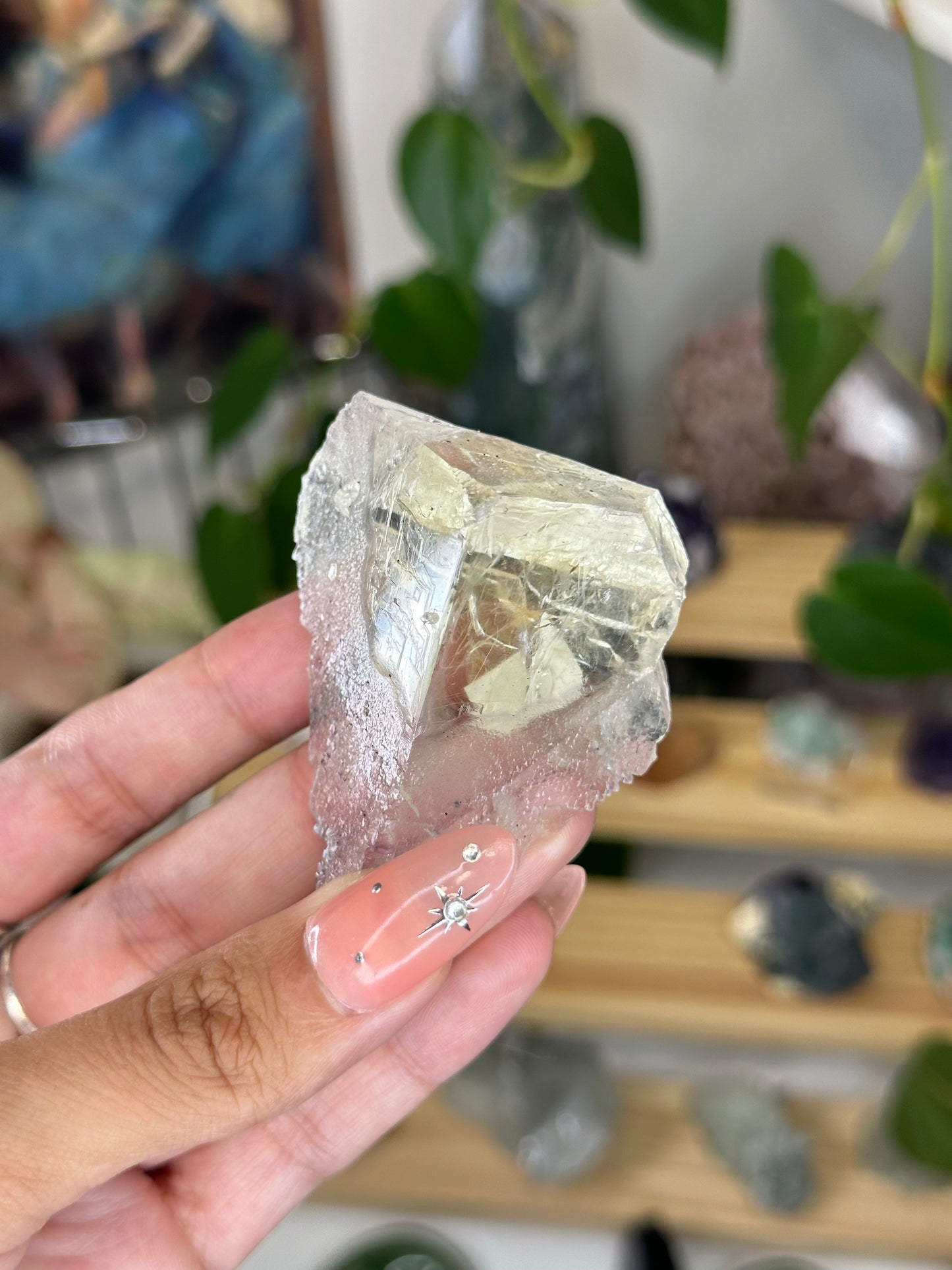 Clear Yellow Fluorite with Slight Purple Zoning 240