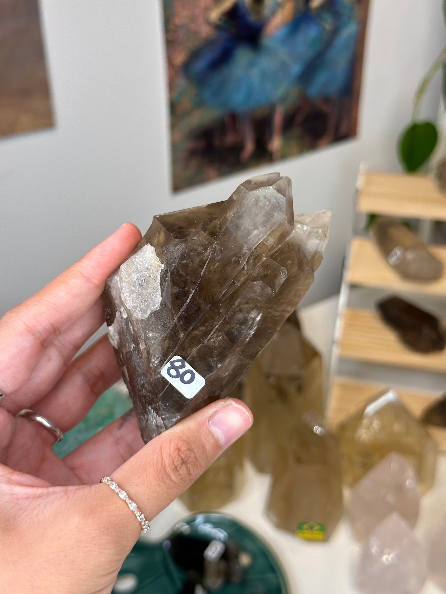 smokey elestial quartz 80