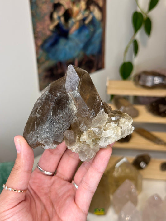 rutilated smokey quartz cluster 78